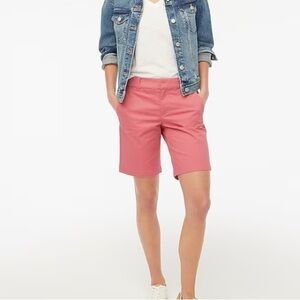 J. Crew Frankie Stretch Pink Bermuda Chino Shorts Lightweight Casual